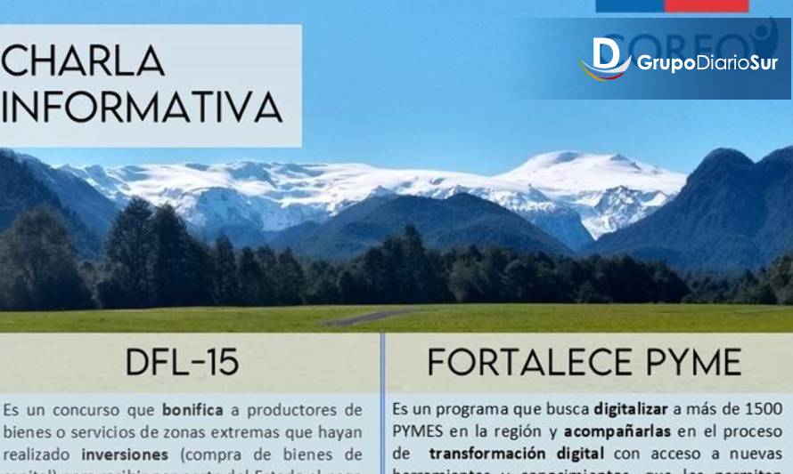 Realizarán charla informativa para fondo de fortalecimiento de Pymes de Palena