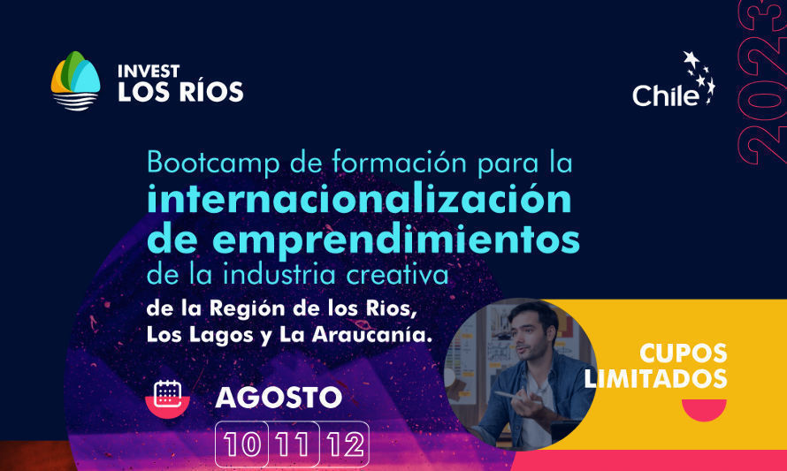 Invitan a emprendedores creativos a ser parte del evento "Bootcamp de Formación" en Valdivia